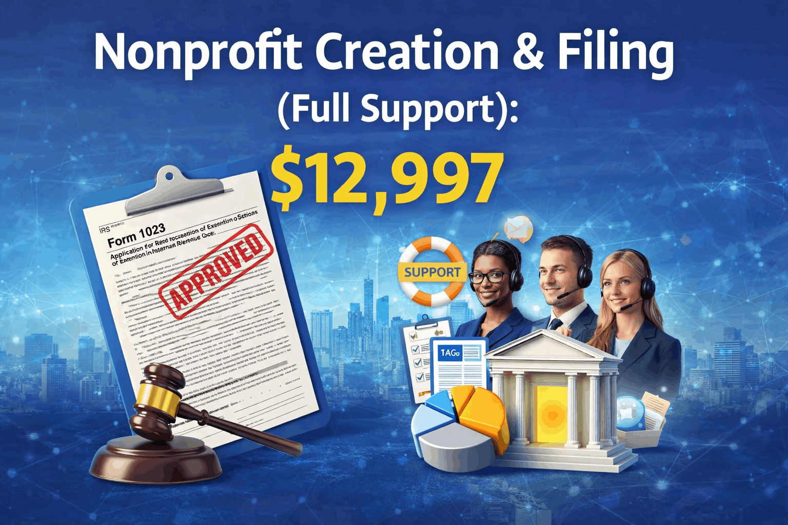 nonprofit creation and filing complete and support image